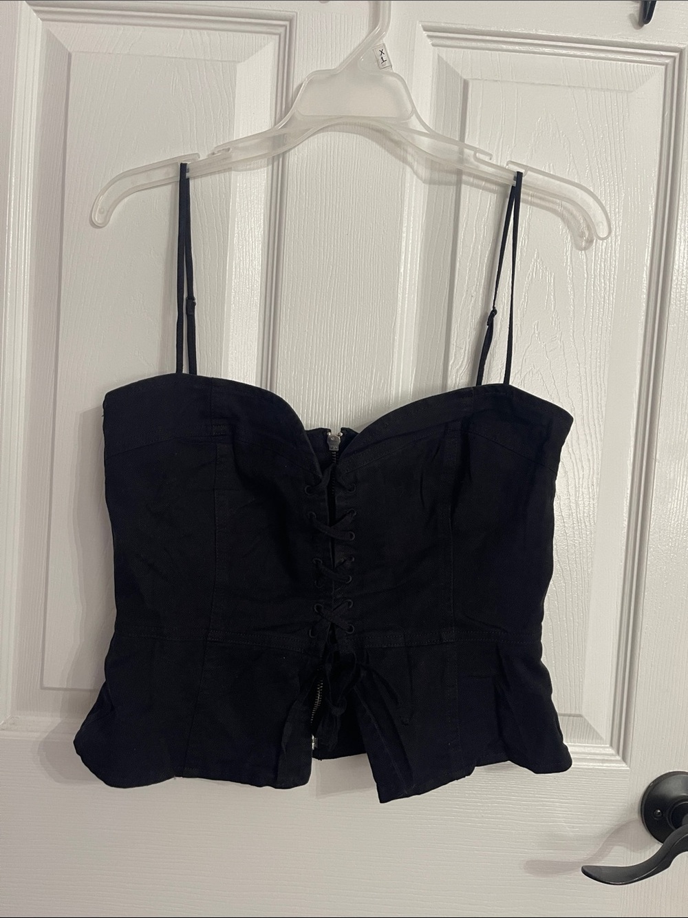 Wilfred Black Lace-Up Corset Corset
